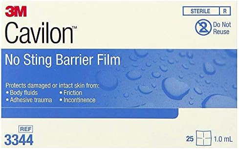 Individual 1.0 Milliliter packet of 3M Cavilon alcohol-free skin barrier film.