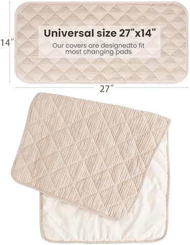 Konssy muslin changing pad showing non-slip backing