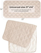 Konssy muslin changing pad showing non-slip backing