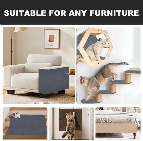 Thick polyester felt cat tree replacement mat backing texture close up