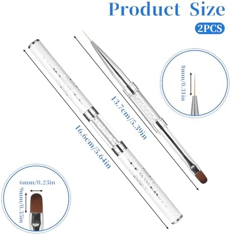 Close up of JJUNW dual-ended nail brush flat applicator side
