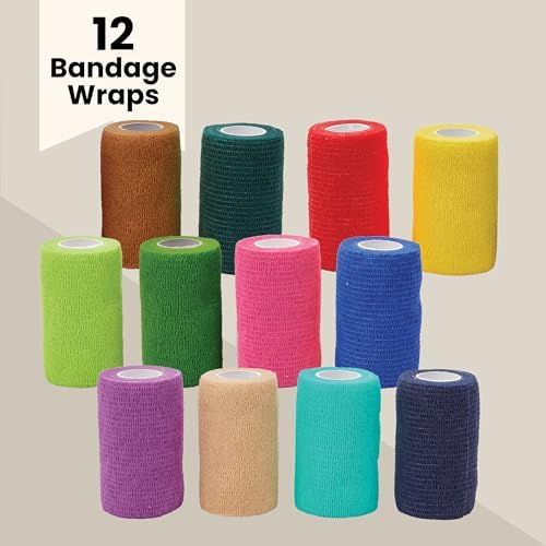Close-up of the non-woven texture of Juvale cohesive bandage wrap.