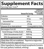 Side view of Carlson Baby's DHA liquid supplement box with purity details.