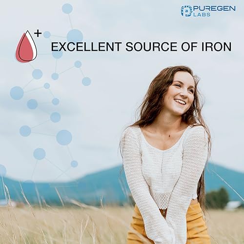Puregen Labs Ferrous Gluconate 100 tablets packaging showing manufacturing standards and safety seals.