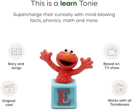 Tonies Sesame Street collection featuring Elmo interactive storytelling toy packaging