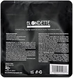 Italian made charcoal hair bleaching powder with included measuring spoon for salon accurate mixing.