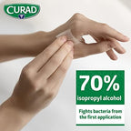 Thick 2-ply sterile alcohol wipes showing the easy-to-open foil packaging