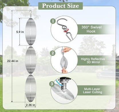 Chonovo bird repellent devices in a modern outdoor backyard setting