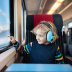 ProCase baby noise cancelling headphones in blue packaging