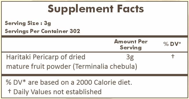 Herbal Hills Haritaki packaging details and net weight