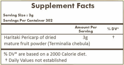 Herbal Hills Haritaki packaging details and net weight