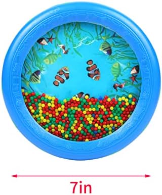 Musfunny blue ocean drum showing the securely sealed transparent top membrane.