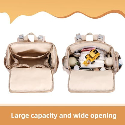 Vosmles luxury diaper backpack with matching changing pad and pacifier case included