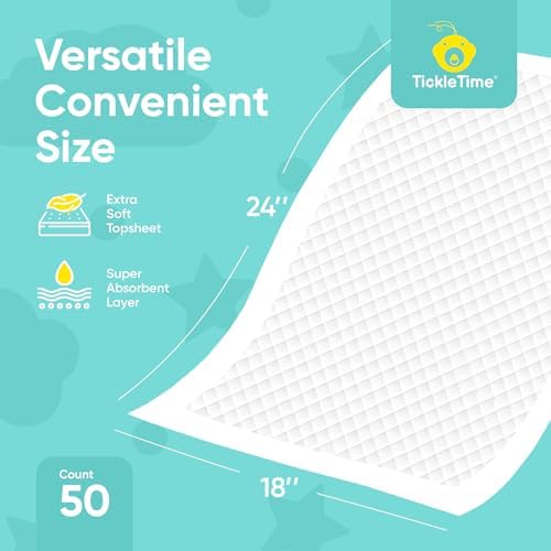 TickleTime changing pad liners demonstrating waterproof surface protection