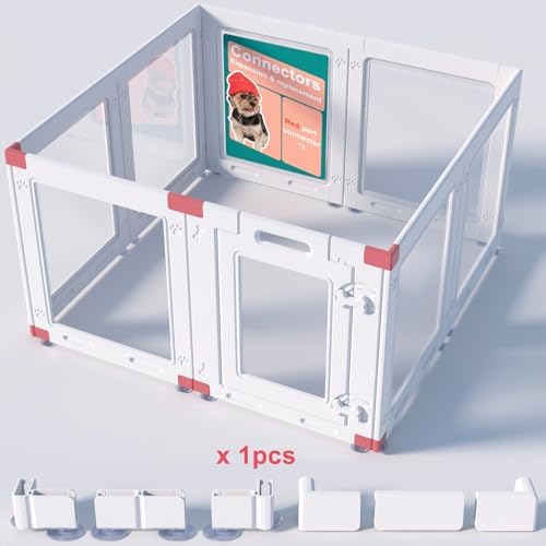 Compatible with Homelio (Clear Acrylic Dog Playpen with Door): Diagonal & Top & Bottom Connections, for a Total of 6,for DIY, Expansion & Multi-Type Fence Assembly, Etc. - Image 3
