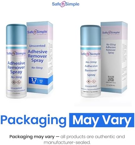 Alcohol-free adhesive remover spray bottle for painless bandage removal.
