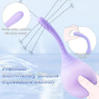 Close up of the bendable silicone nozzle demonstrating the adjustable angle feature.