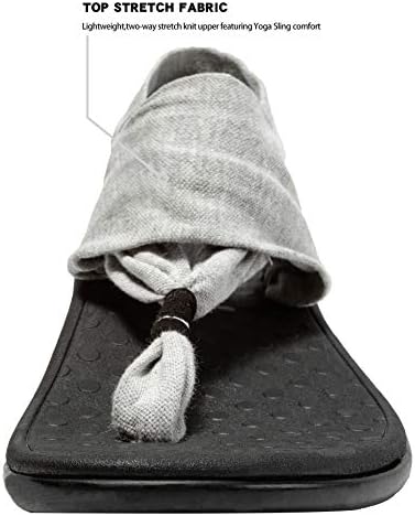 LLSOARSS grey yoga sling sandals showing the deep heel cup and EVA midsole cushioning.