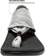 LLSOARSS grey yoga sling sandals showing the deep heel cup and EVA midsole cushioning.