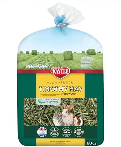 Hand-selected all natural timothy hay compressed layers for easy peeling and mess-free feeding.