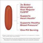 Supplement facts panel on the back of Qunol Ultra CoQ10 90 count bottle