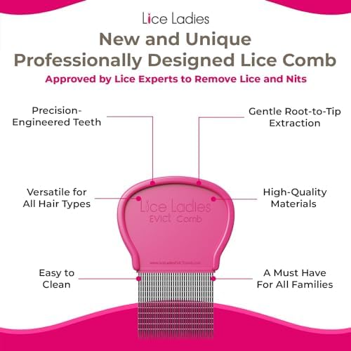 Lice Ladies Evict Comb being used on wet hair for nit picking