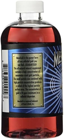Purest Colloids MesoGold 20 ppm Colloidal Gold 250 Milliliter liquid color and clarity