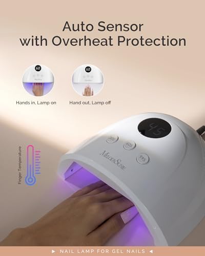 MelodySusie white UV LED lamp showing interior placement of 30 dual light beads