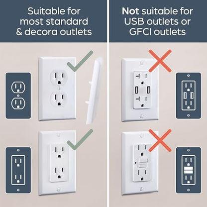 Dreambaby safety outlet cover blending into wall decor