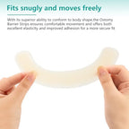 Vlookup ostomy extenders showing the pressure sensitive adhesive texture and contour shape