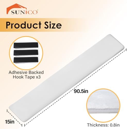 Sunico fireplace hearth cover showing soft flannel texture