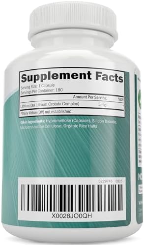 Purely Holistic 180 vegetarian capsules bottle side view with USA made claim