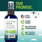 Vapor Fresh essential oil shoe spray being applied to athletic sneakers