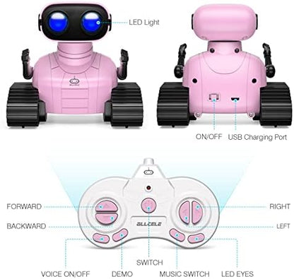Allcele girls robot toy performing demo dance