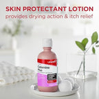 Six fluid ounce bottle of Leader pink calamine lotion for insect bites and rashes