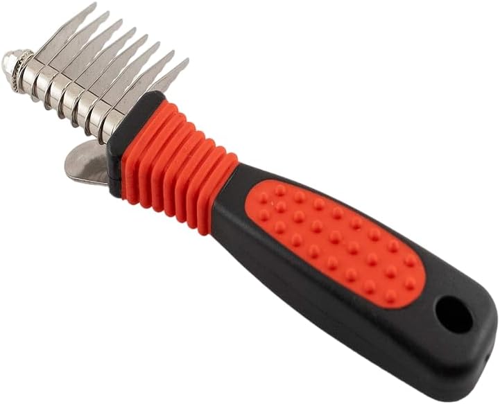 Paw Brothers dematting tool stainless steel serrated blades close up