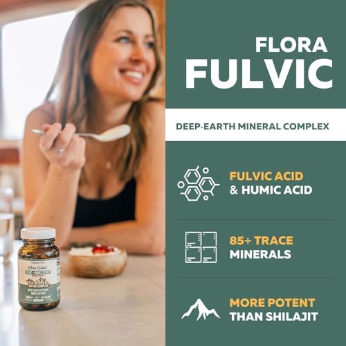 Triquetra Health Flora Fulvic 550mg 60 capsules supplement facts panel showing ingredient transparency