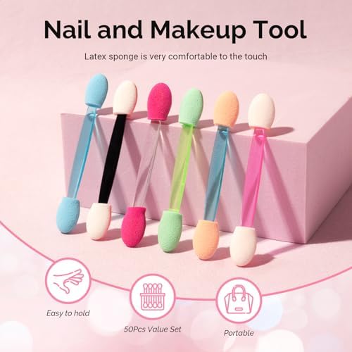 MelodySusie nail powder brushes arranged for metallic nail art