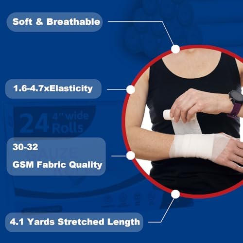 Premium lint free and latex free wound care dressing rolls
