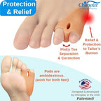 Soft TPE gel material detail of Chiroplax pinky toe protector