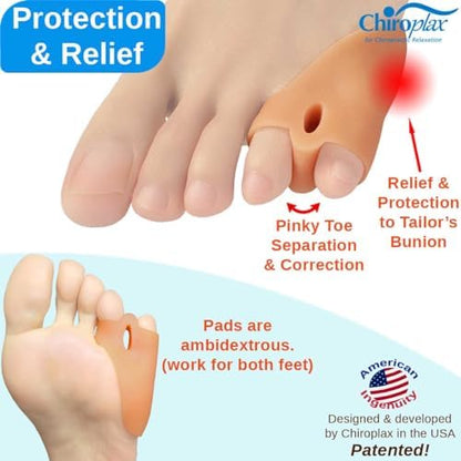 Soft TPE gel material detail of Chiroplax pinky toe protector