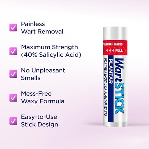 WartStick 40% Salicylic Acid solid stick applicator for targeted foot treatment.