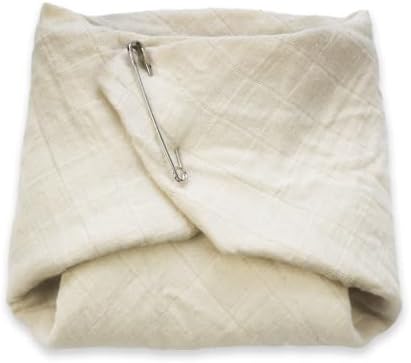 Folded stack of six OsoCozy organic muslin flat diapers ready for daily use.