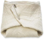 Folded stack of six OsoCozy organic muslin flat diapers ready for daily use.