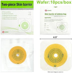 CARBOU medical skin barrier baseplate showing flexible non woven adhesive borders for stoma care