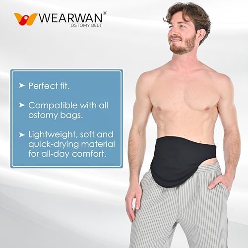 adjustable velcro closure on wearwan black ostomy belt