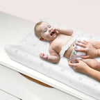 Beianpp baby changing pad fitted on convertible crib dresser setup