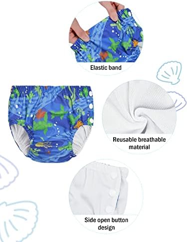 Century Star waterproof swim diaper folded showing fabric texture