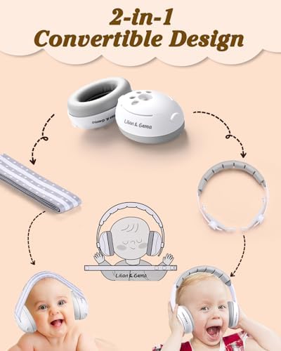 Side view of Lilian&Gema baby ear defenders on a toddler