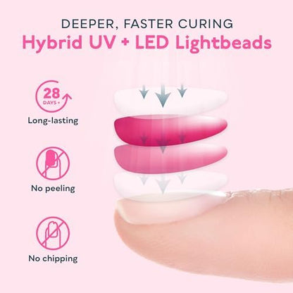 SUNUV SUN2C lamp being used for a gel manicure